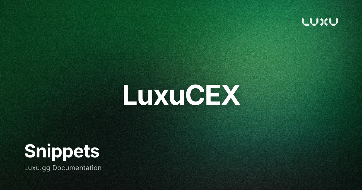 Snippets - Luxu Documentation